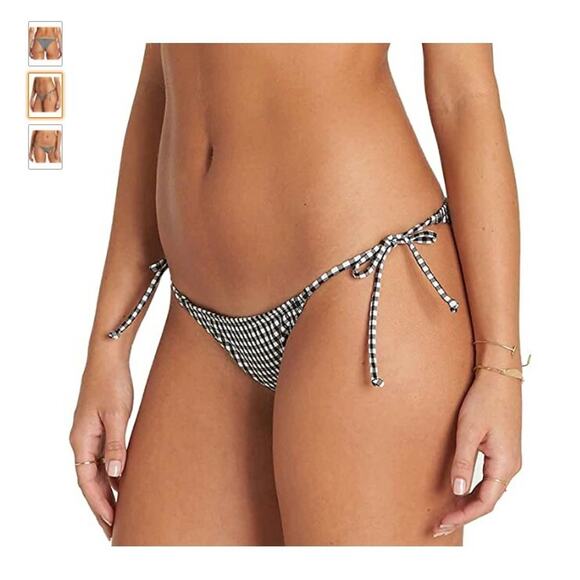 Billabong Women's Standard Surf Check Isla Bikini Bottom Size L 11580 - Picture 2 of 3